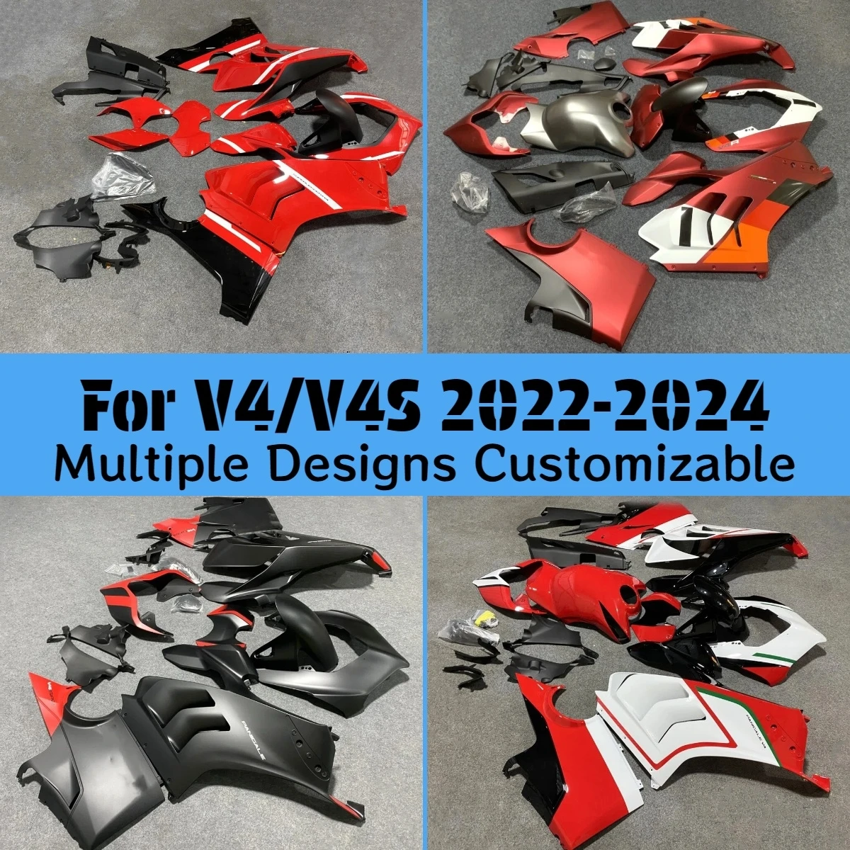 For DUCATI Panigaie V4S 2022 2023 2024 Fairings Motorcycle V4 22 23 24 Full Set Hight Quality Injection Fairing Kit