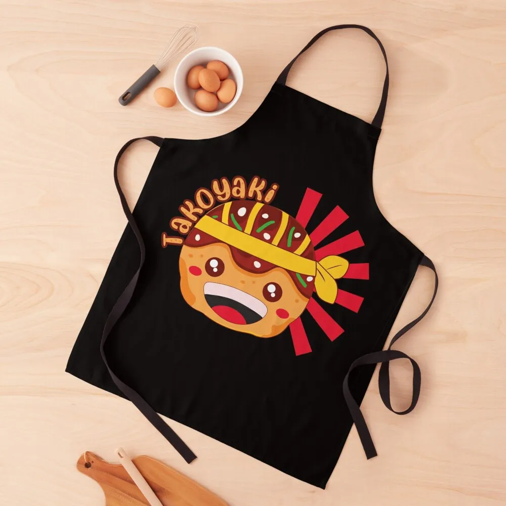 

kawaii takoyaki cute japanese food vintage Apron Barber Kitchen Supplies Kitchens Woman Apron