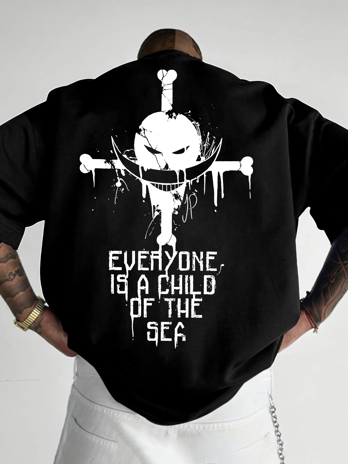 Цельная новая аниме-футболка с короткими рукавами и принтом «Белая борода Эдвард Ньюгейт», мужской и женский хлопковый свободный топ для родителей и детей