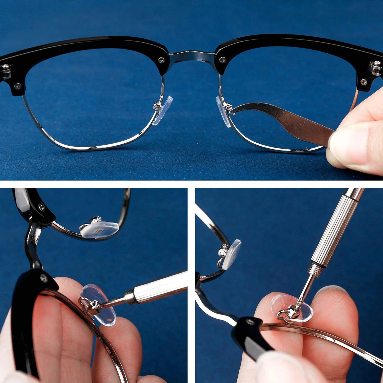 

1100Pcs Glasses Screws Eyeglasses Repair Tool Stainless Steel Portable Repair Kit with Screwdriver Storage Box