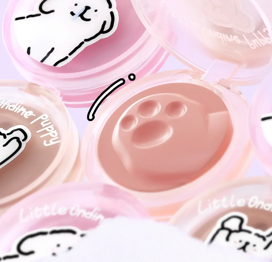 Little Ondine Puppy Blusher Cream monocromatico Cheek Powder trucco viso portatile naturale opaco a lunga durata