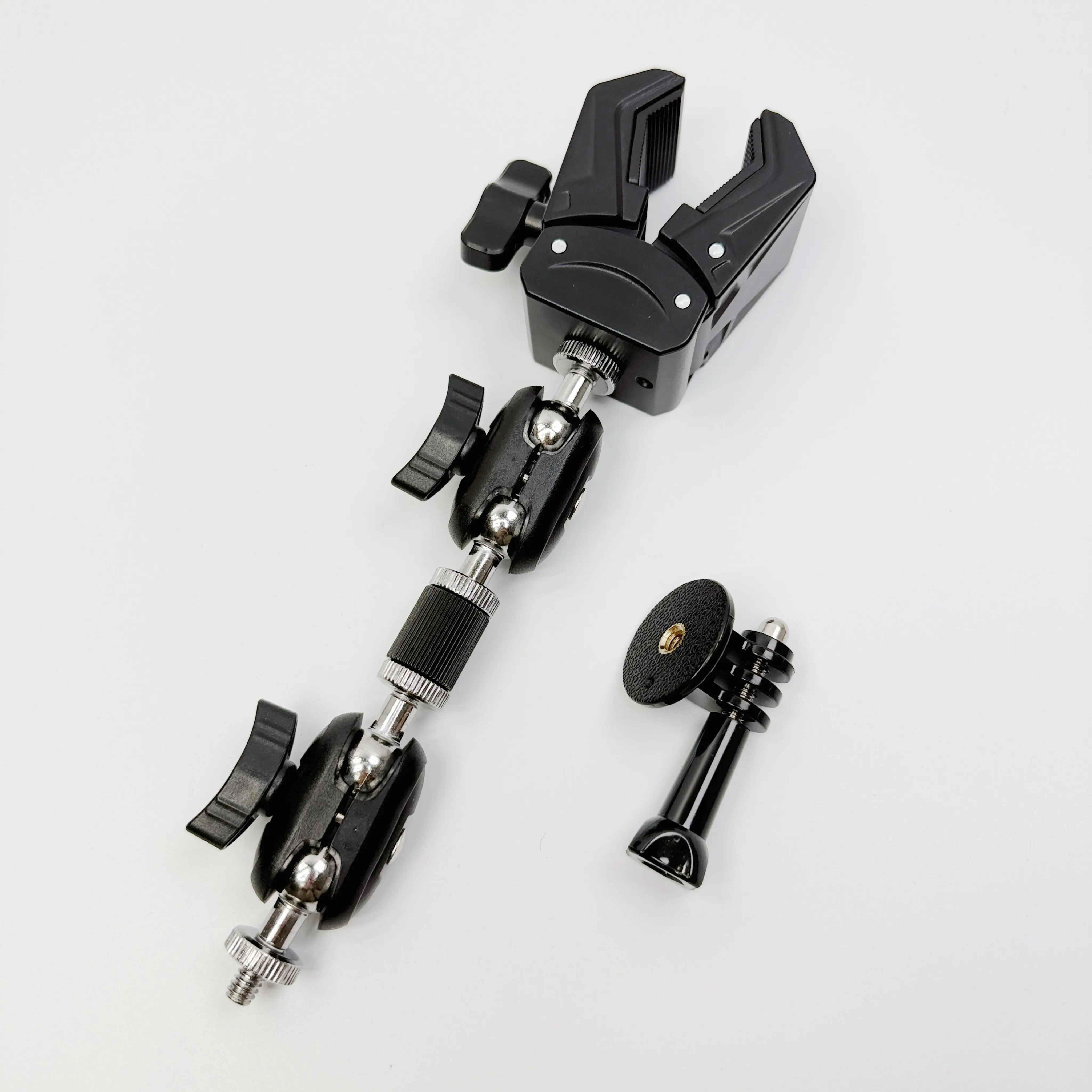 Outdoor-Motorrad-Sportkamera-Halterung 360-Grad-Rotation Gopro Fixierklemme Große Klemme 1/4 Zoll Schraube für Fahrradfahren