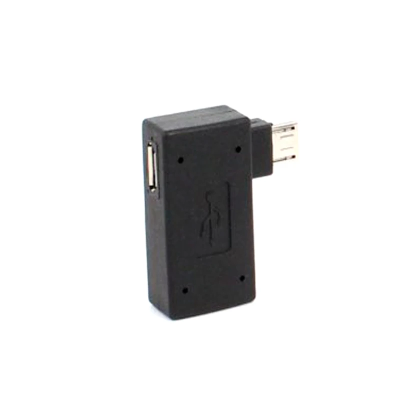 1/5/10PCS Micro Adapter USB 2.0 Female to Male Micro OTG Power Supply 2018 Port 90 Degree Left 90 Right Angled USB OTG Adapters