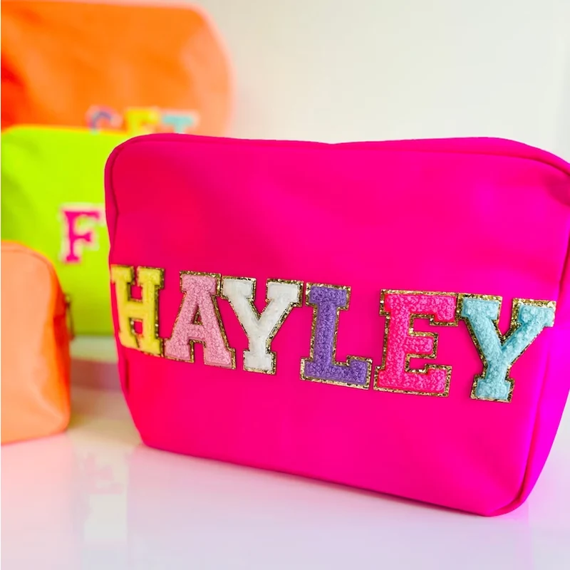 Factory Wholesale Multi Color Women Makeup Bag Custom Designer Waterproof Nylon Brush Custom Bag Pouch Cosmetic Bag