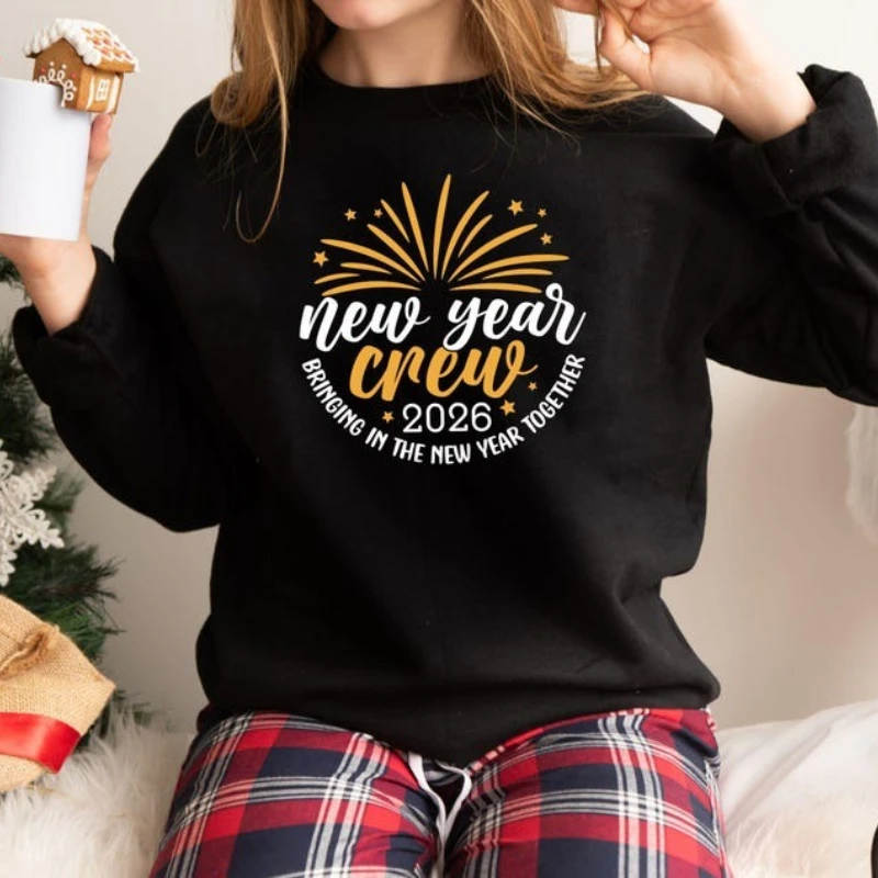 بلوزات طاقم السنة الجديدة 2025، قمصان طاقم عائلة عيد الميلاد، قميص حفلة رأس السنة، قميص متطابق للعائلة، سترة بقلنسوة للعطلات #1