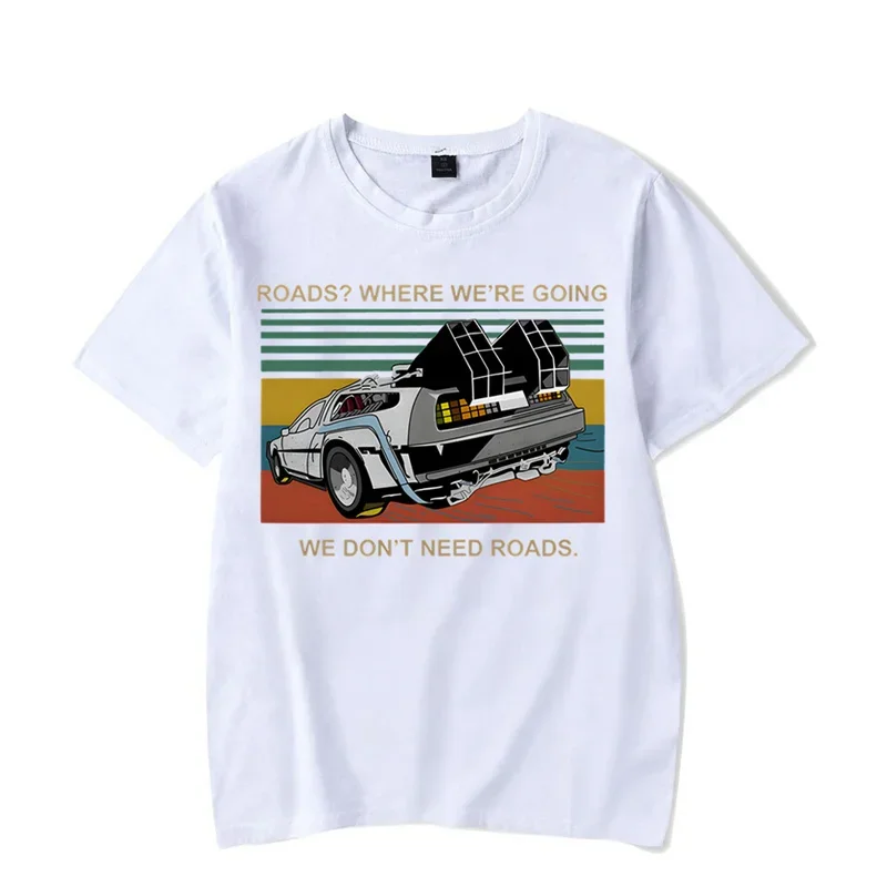 2023 تي شيرت رجالي العودة إلى المستقبل تي شيرت رجالي الرجال العلامة التجارية الجديدة العلامة التجارية تي شيرت رجالي كم قصير تي شيرت أوم Camiseta
