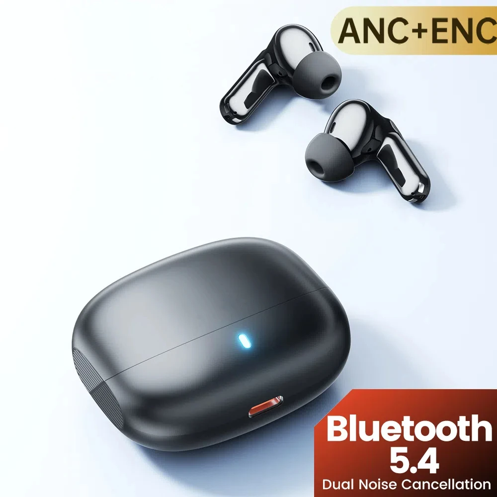 CHNEGTUO بلوتوث 5.4 ANC سماعات لاسلكية IPX4 مقاوم للماء 65dB إلغاء الضوضاء 13 مللي متر ديناميكية HIFI ENC سماعة رأس لشاومي
