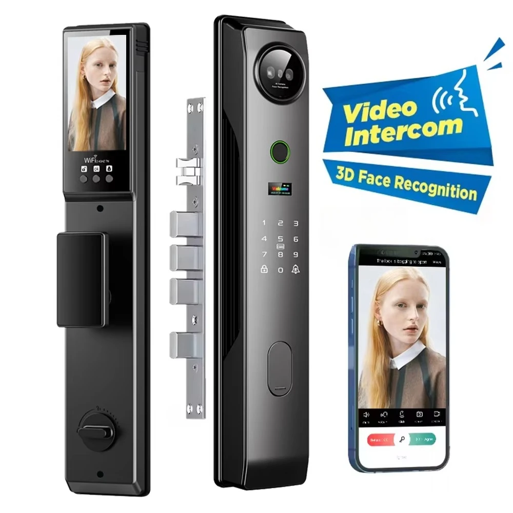 

Видеодомофон Wi-Fi умный лицевой идентификационный замок биометрический умный дверной замок по отпечатку пальца