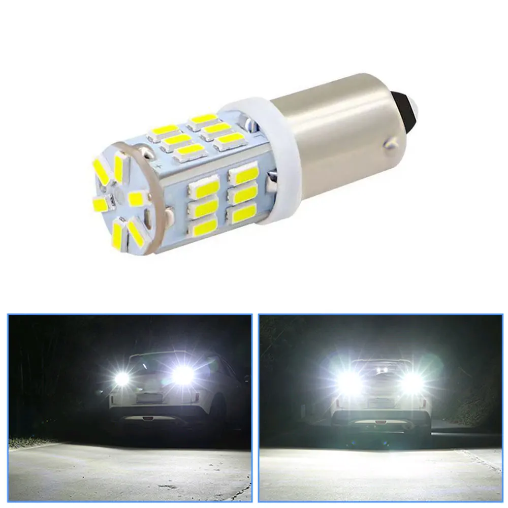 1Pc BA9S 30 SMD 3014 Led Bulbs T4W Car Styling Indicator Parking Lamp Turn Light 300Lm Screw Base White Car Lights Accessories