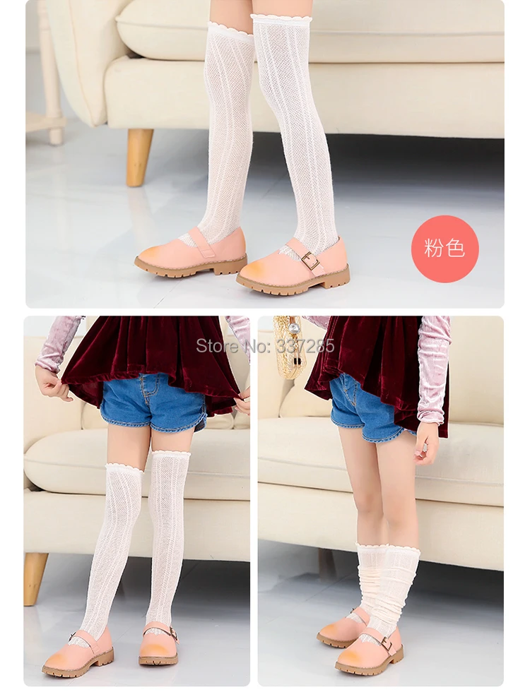 Sommer Kinder Mesh Anti-Mücken Lange Socken Baby Mädchen Kinder Überkniestrümpfe Prinzessin Geometrische Knöchelkurze Kniestrümpfe – Detail 4
