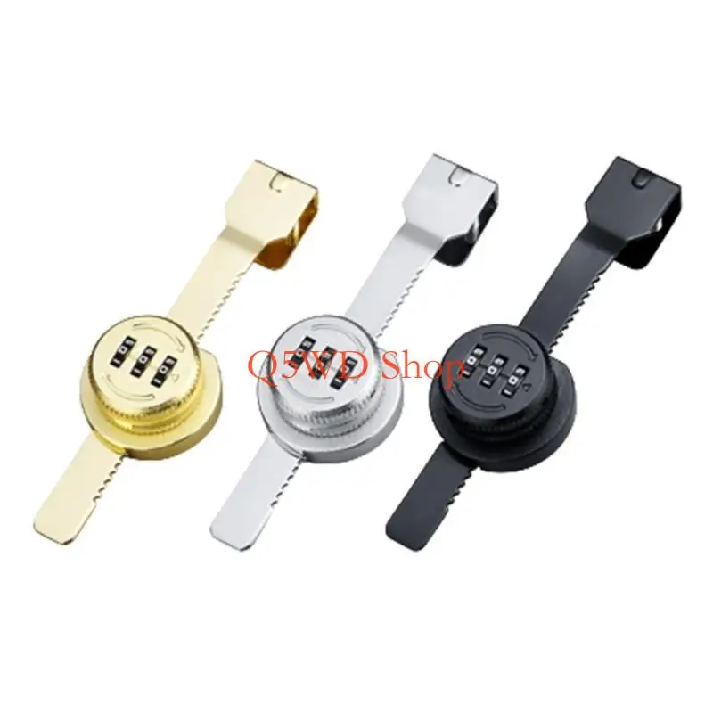 Q5WD Thickened Sliding Glass Door Lock Latches Anti-theft 3Digit Combination Lock