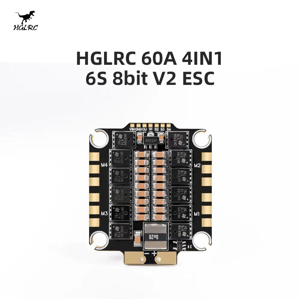 

HGLRC 60A 6S V1 8Bit ESC Electronic Speed Controller for FPV Racing Drone