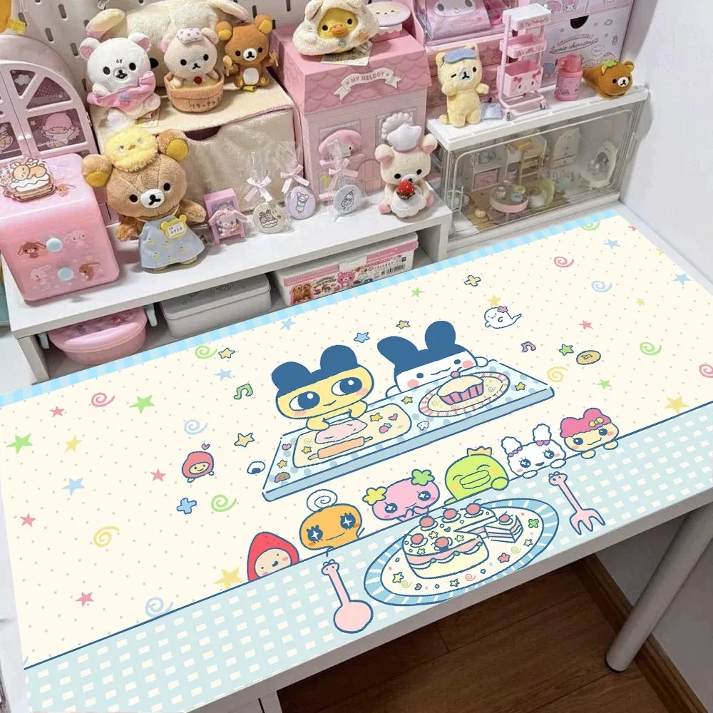Ins اليابانية أنيمي الكرتون جلد كبير XXL لطيف Kawaii الكرتون ماوس الكمبيوتر لوحة المفاتيح الكمبيوتر المحمول وسادة طاولة طعام سطح المكتب حصيرة