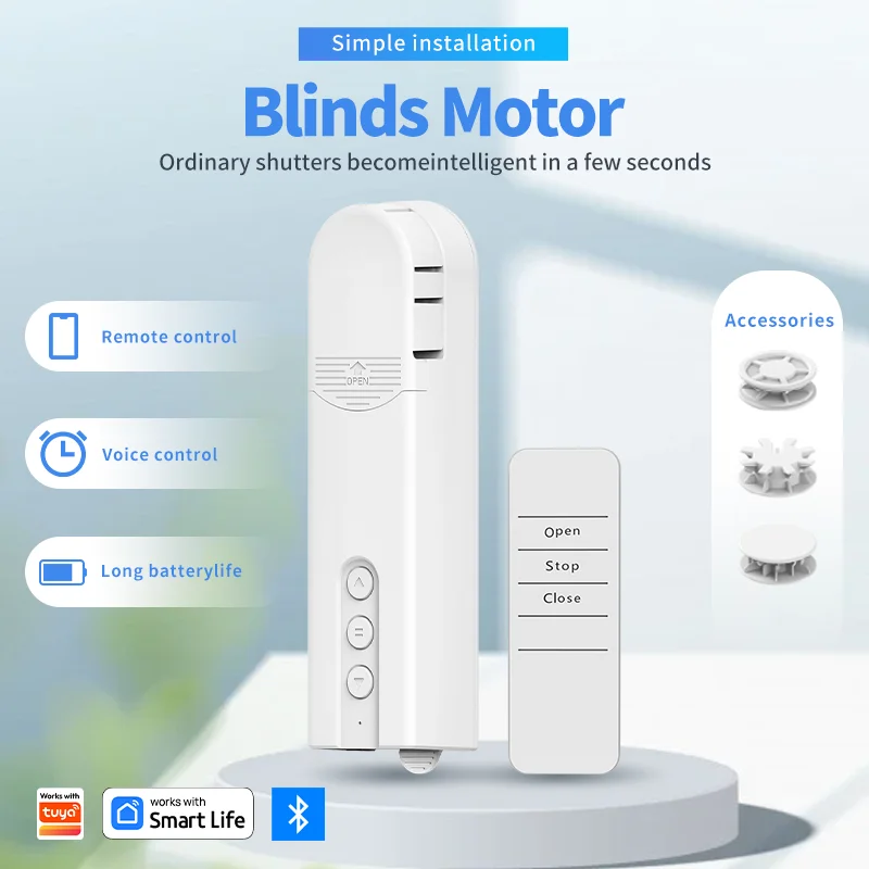 Zigbee Smart Curtains Opener Electric Chain Blinds Motor With Voice Control, Rechargeable Wireless Smart Curtain Motor Opener
