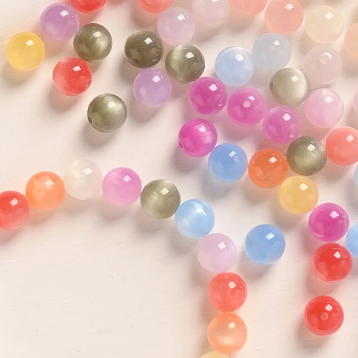 20Pcs/Lot 8/12/16mm Color Changing Sunlight Activated Resin Spacer Loose Beads Photochromic Ball for DIY Jewelry Making Bracelet