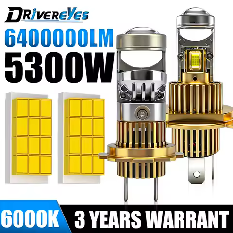 5300W H7 H4 LED Projector Lens H11 9005 HB3 9006 HB4 9012 HIR2 H9 H8 6400000LM Light Bulbs Turbo Lamp Motorcycle Light 6000K 12V