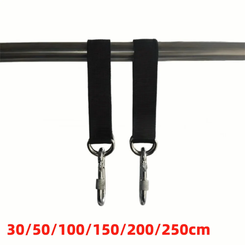 Nylon Strap Tree Swing Straps Single Layer with Hook Camping Hammock Slings 30-250cm Multi-functional Special Tree Tie Rope Gym
