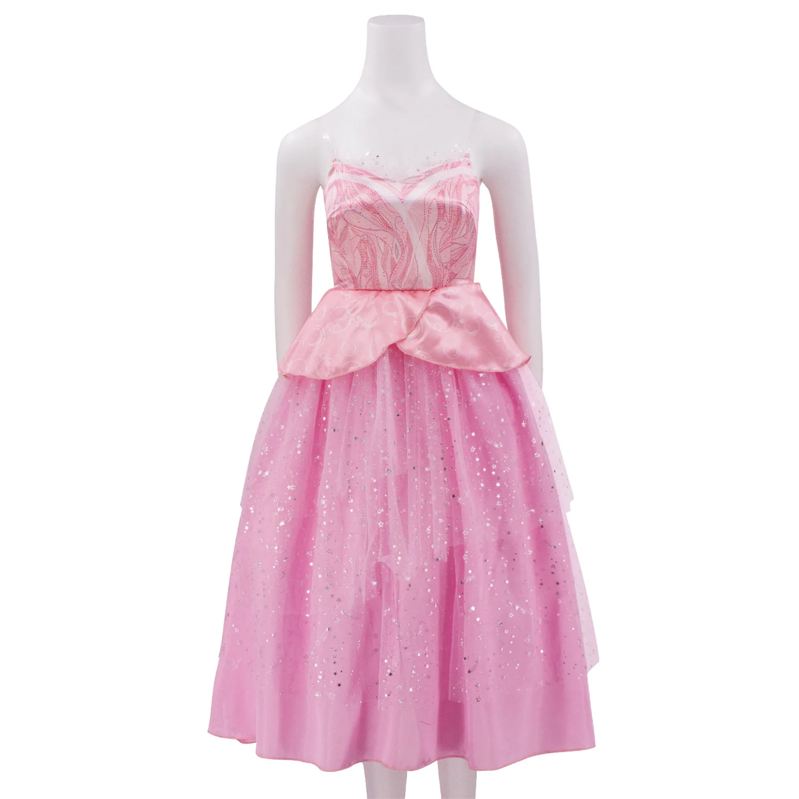 

Glinda Cosplay Costume Pink Tube Top Dress for Halloween Party