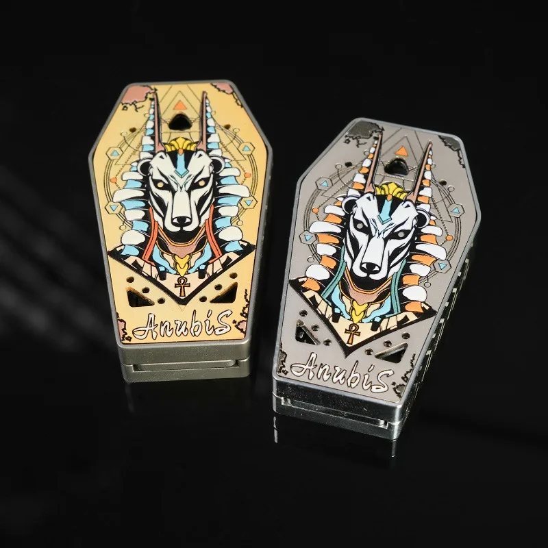 FBAEDC أنوبيس الشوكة الرنانة الميكانيكية سبائك التيتانيوم الإصبع دفع بطاقة الضغط لعبة سطح المكتب