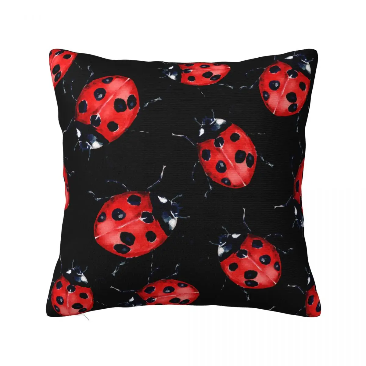 

Red Ladybug Pillowcase Soft Polyester Cushion Cover Decoration Collage Animal Pillow Case Cover Home Square 45*45cm