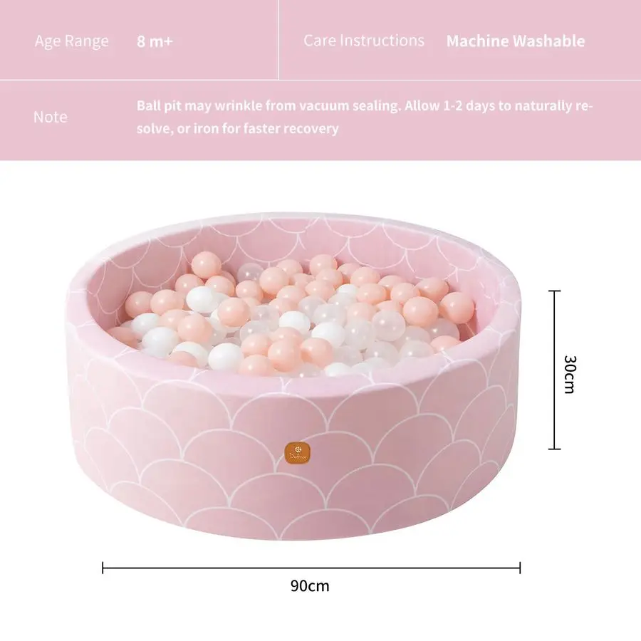유아 및 어린이용 볼풀 35.4x11.8, 원형 볼풀 실내외 아기 놀이펜, 유아를 위한 이상적인 선물, 공은 포함되지 않음