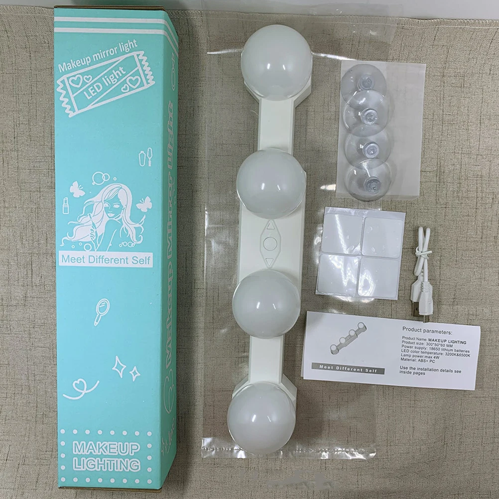 

LED Makeup Light Portable Vanity Lights Suction Cup Makeup Lamp Mirror Front Light