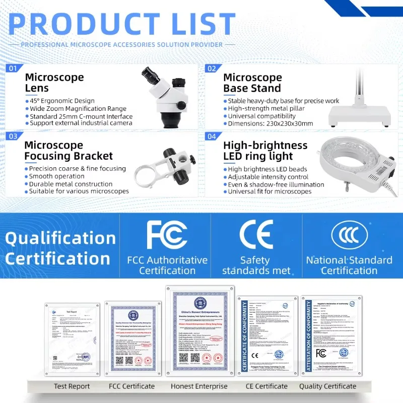 3.5-90 X Trinocular Stereo Microscope HDMI USB 360 ° Rotating Bracket Mobile Phone PCB Watch Repair Photo Measurement 3