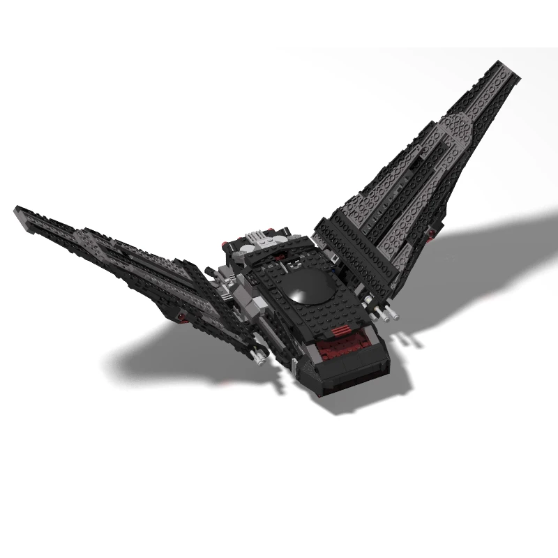 569Pcs MOC Spaceship Kyloren Command Shuttle Starfighters Building Blocks Modified from Kyloren's TIE Fighter Brick Model Toys