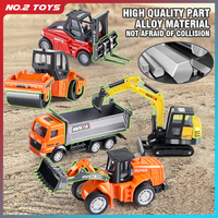 HUINA Alloy Forklift Roller Dumper Excavator Agitator Truck Model Diecast Car Engineering Trucks Kids Toy Collection Xmas Gift