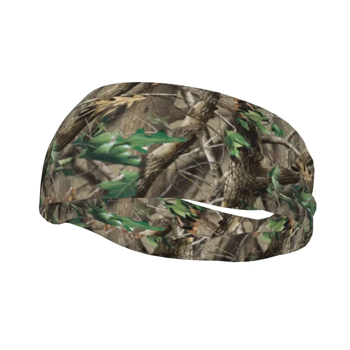 Sports Decor Headband Sweatband Workout Basketball Cycling Camouflage Tree Leaves Hairband