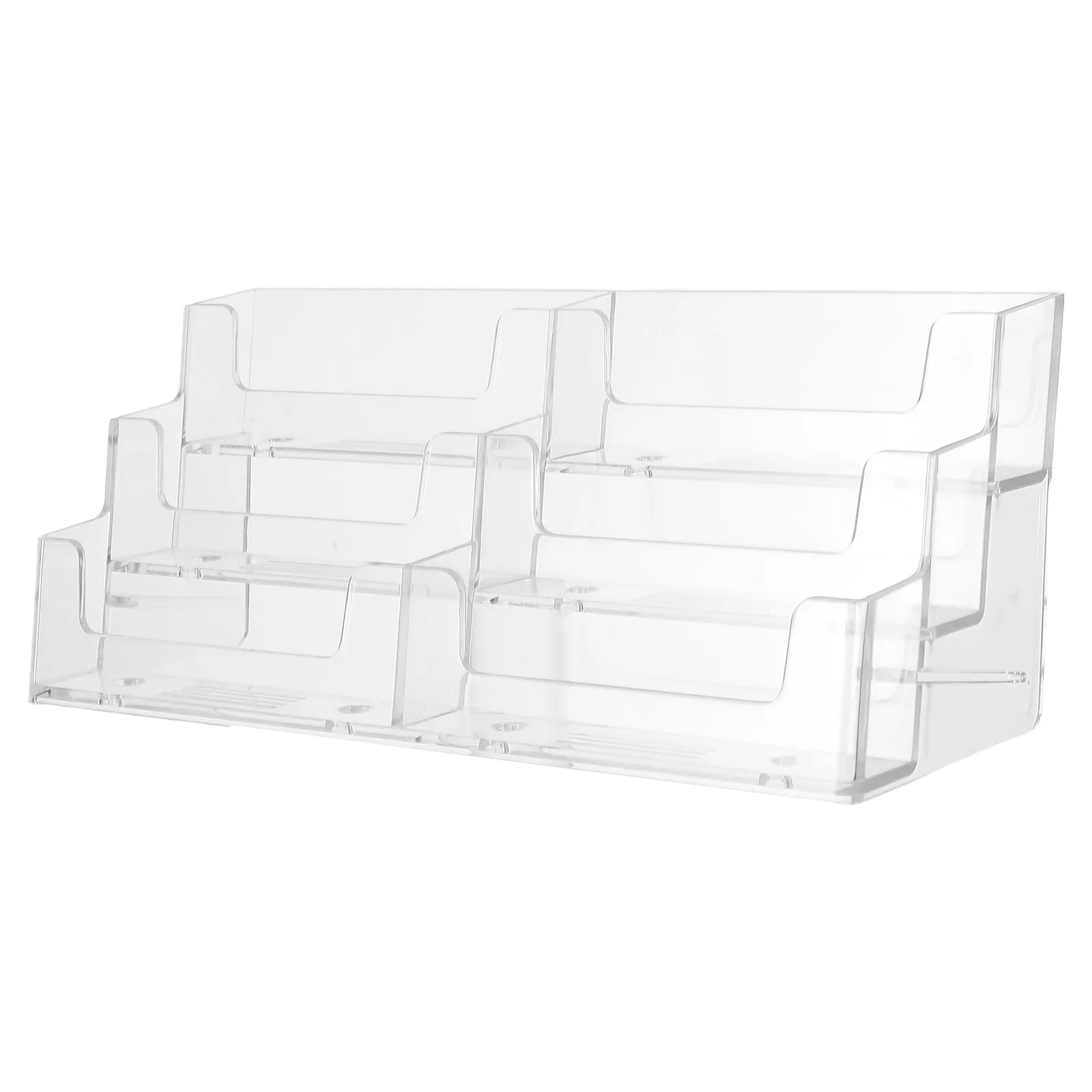 

Прозрачная пластиковая подставка для визиток, настольный держатель для карт с несколькими слотами для офисного стола