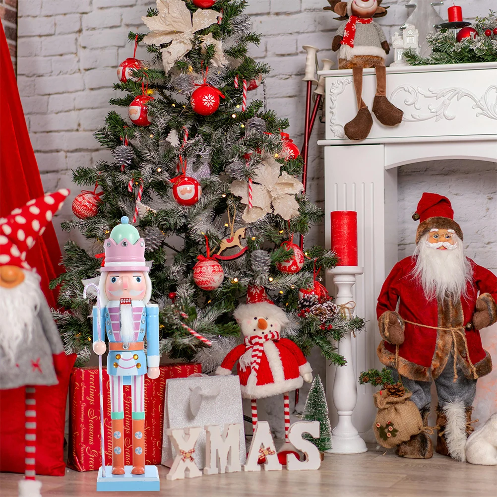 

Christmas Nutcracker Decor Wooden Soldier Statue Festive Elegance Timeless Addition Versatile Use Classic Charm Desktop Display