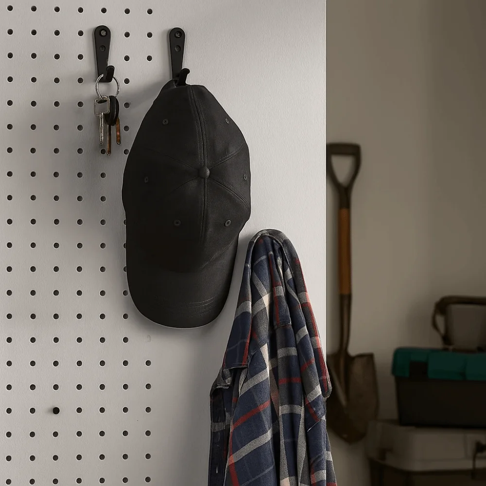 10Pcs Retro Style Wall Mounted Coat Hooks Iron Household Clothes Storage Rack Rustproof Metal Wall Hanging Hook Bathroom Use