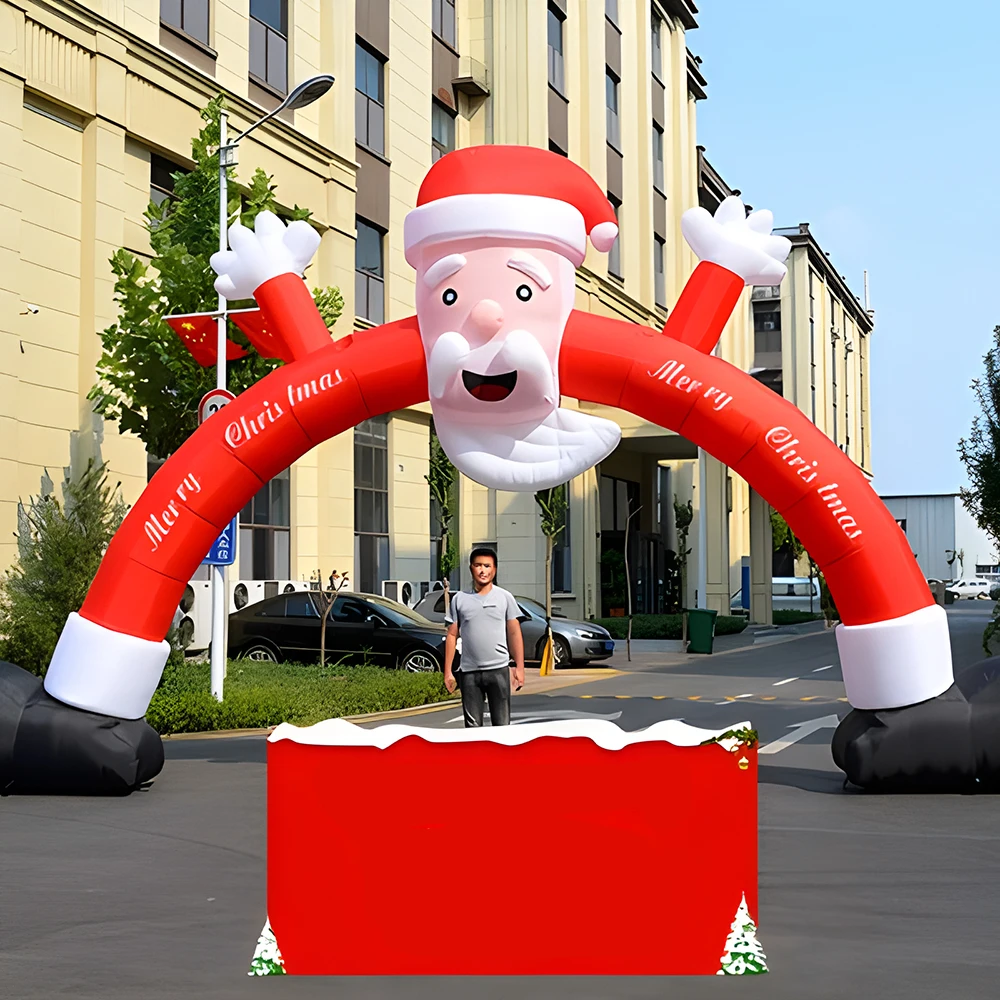 wholesale 2023 New Design Inflatable Santa Claus Arch Christmas Promotion Archway, inflatable Christmas Arch For Decoration