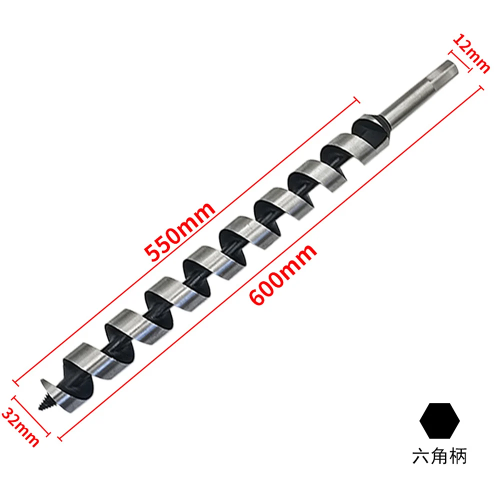 Imagem -06 - Torção Broca de Madeira Bit6 10 12 18 20 22 25 mm Carpintaria Centro Broca Conjunto para Metal Aço Bits Carpintaria Ferramentas Peças 600 mm