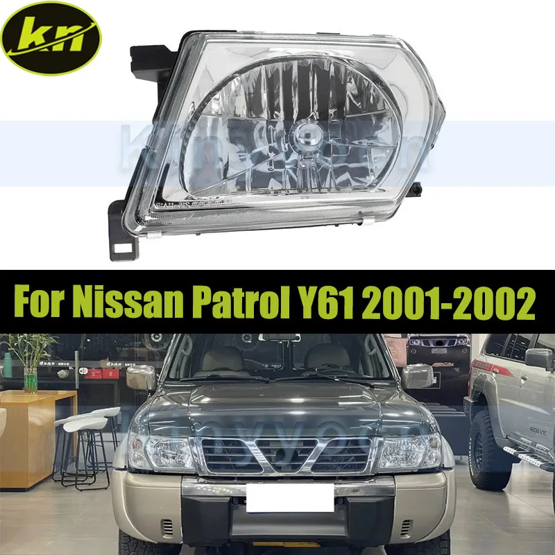

Car Front Bumper Headlight Headlamp For Nissan Patrol Y61 2001-2002 Head Light Head Lamp