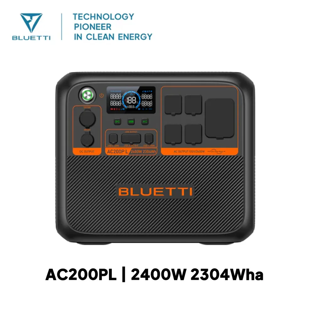 BLUETTI AC200PL Portable Power Station | 2400W 2304Wh Compact Lightweight Emergency Generator with Multiple Ports for Outdoor view 3