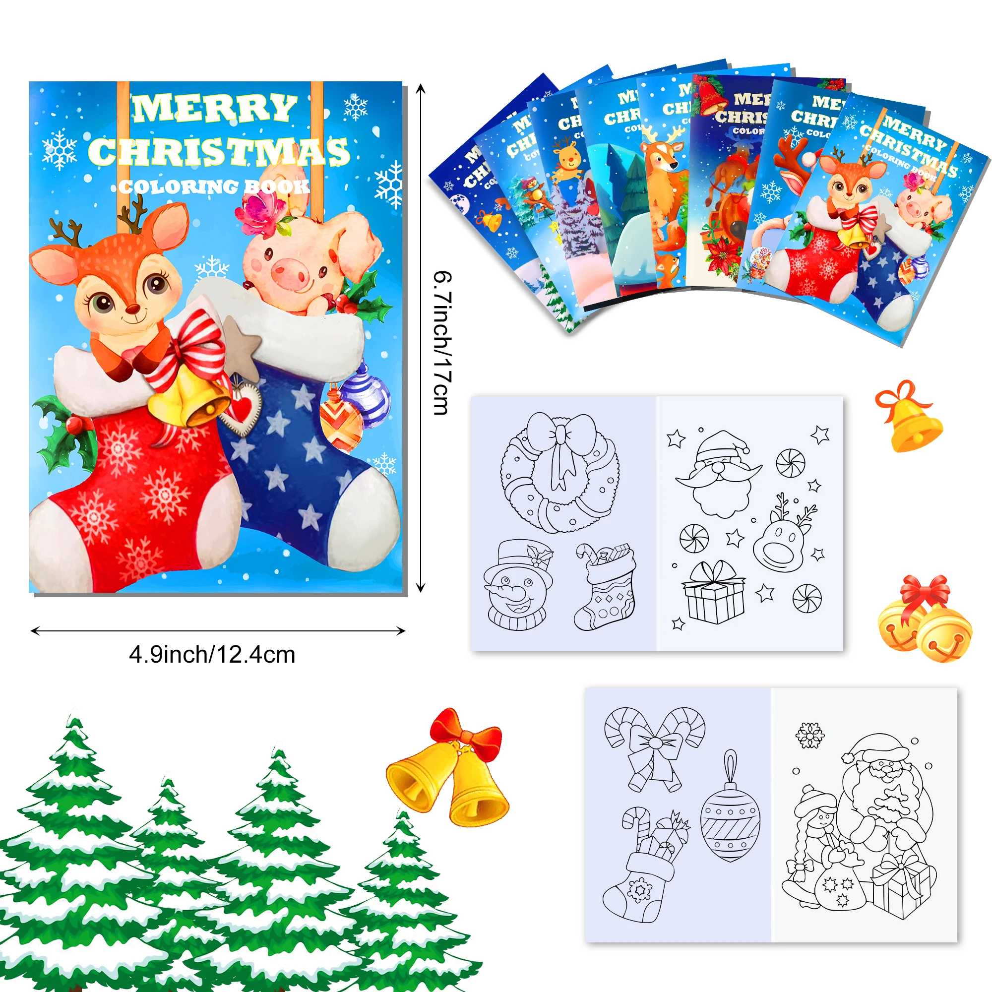 16szt Kreskówka Wesołych Świąt – Winter Clothing Drawing For Kids recenzja i cena