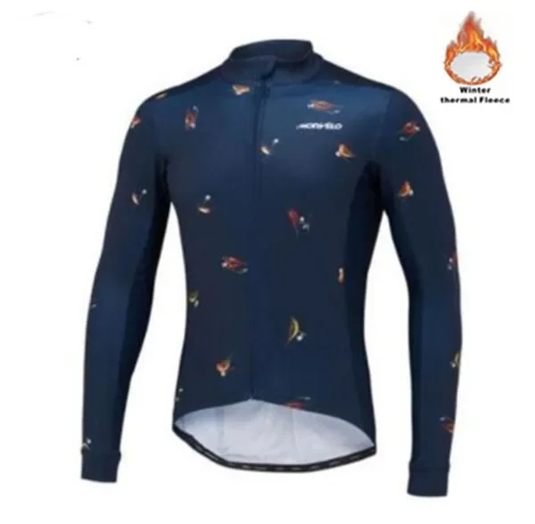 Morvelo Winter Thermal Fleece Men\'s Cycling Jersey Long Sleeve Ropa Ciclismo Bicycle Wear Bike Clothing Maillot