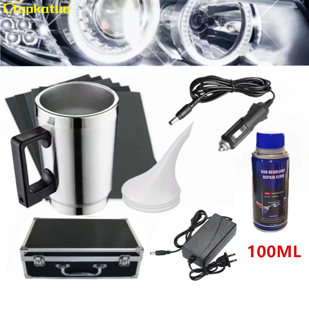 

2025 комплект для чистки автомобильных фар, комплект для восстановления фар, химическая полировка, жидкость, комплект для ремонта фар, набор для ремонта пара