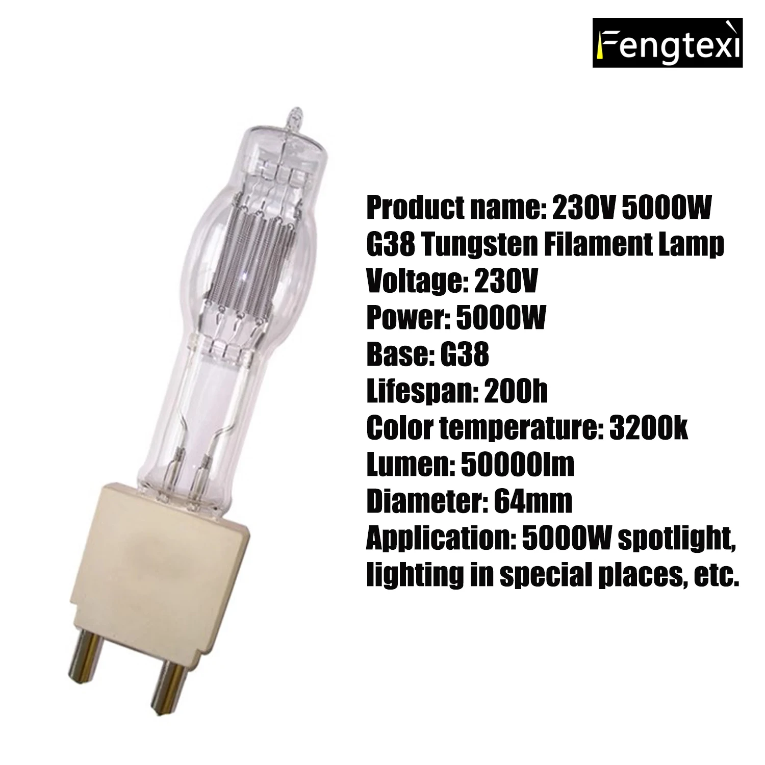 

G38 230V 5000W for Photography and Videography Bulbs Stage and News Spotlights
