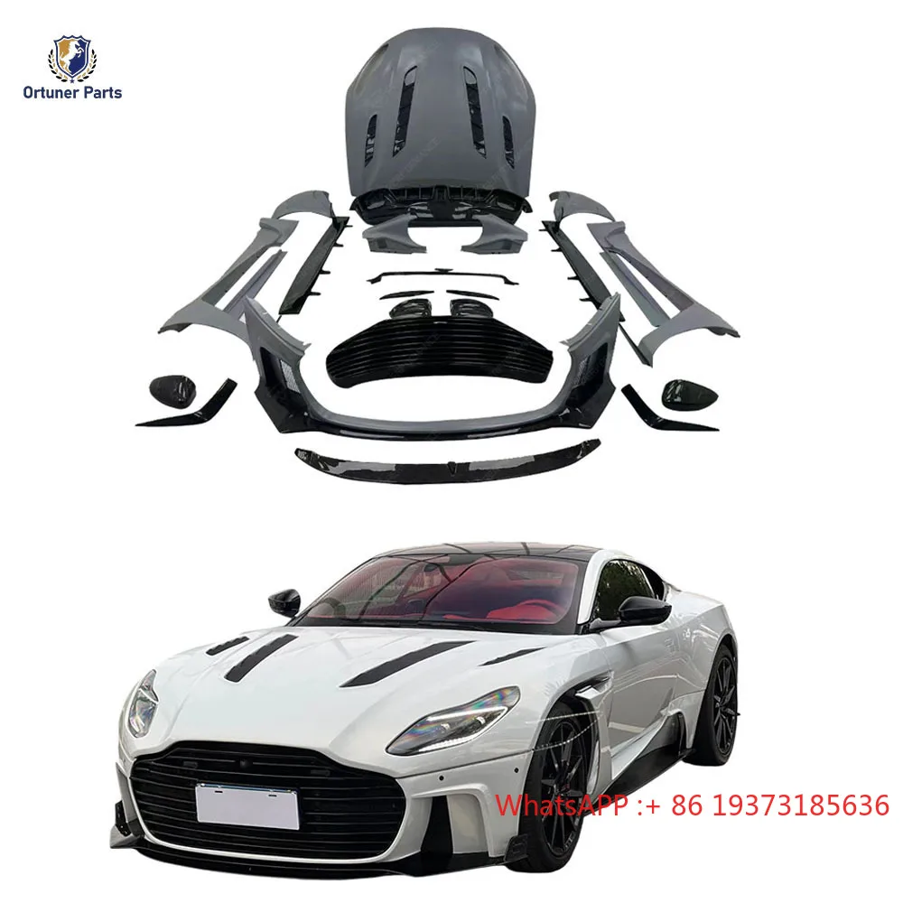 Carbon Fiber Msy Style Body Kit Aston Martin DB11 Exhaust Front/Rear Bumper Engine Hood Side Skirts Fender Wings Grills