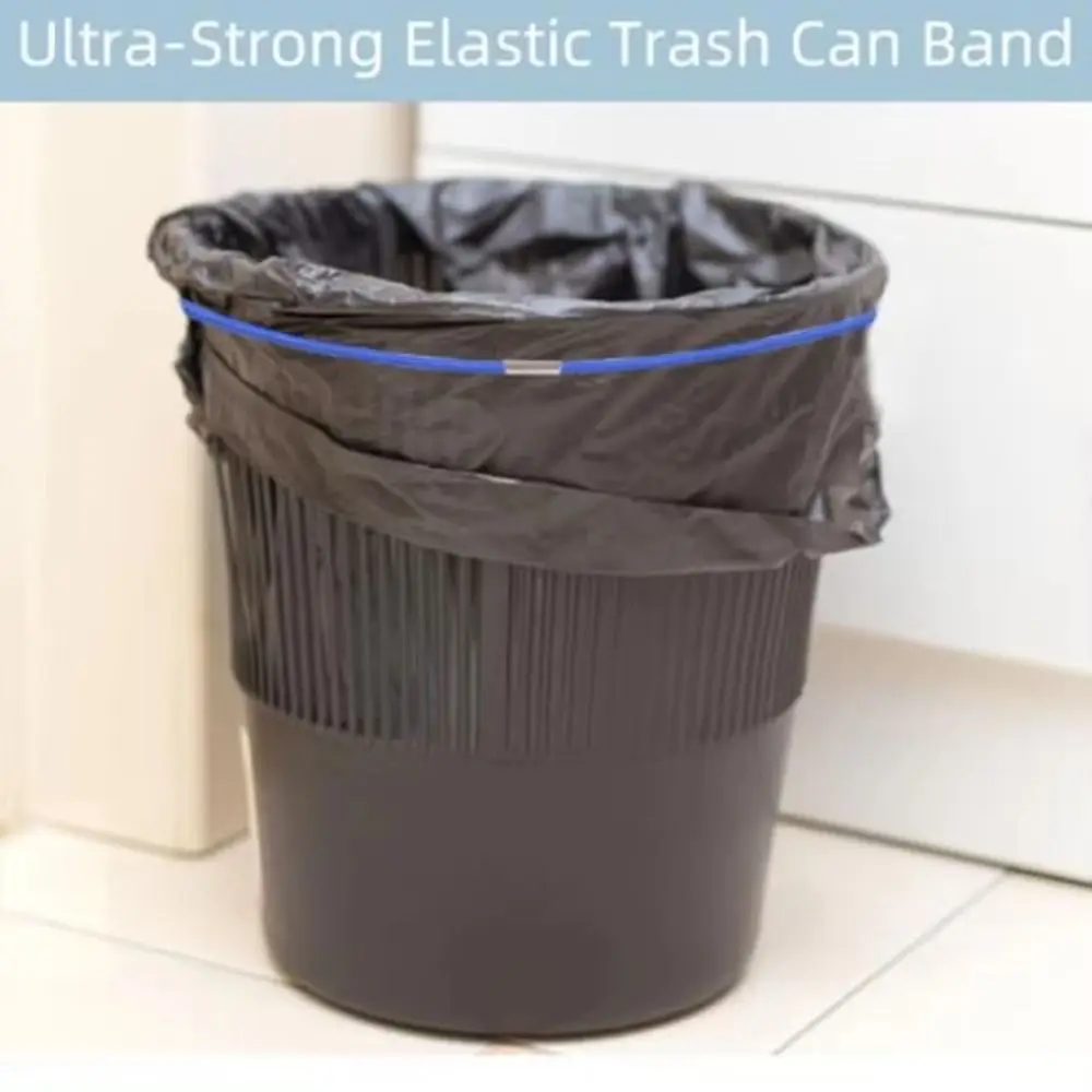 3Pcs Universal Fit Colorful Trash Can Bands Durable Elastic Rubber Bands Rubber Stretchable Trash Bag Holder Household