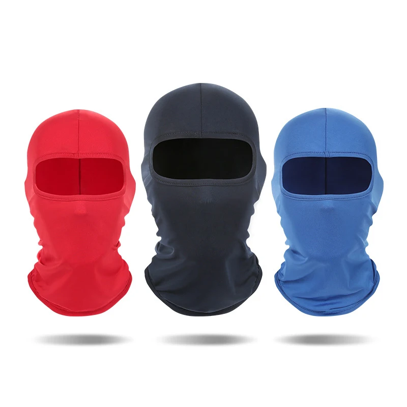 Motorcycle Cycling Balaclava Soild Face Mask Lycra Ski Face Hat Tactical Outdoor Sport Full Face Scarf Bicycle Cap For Men Women