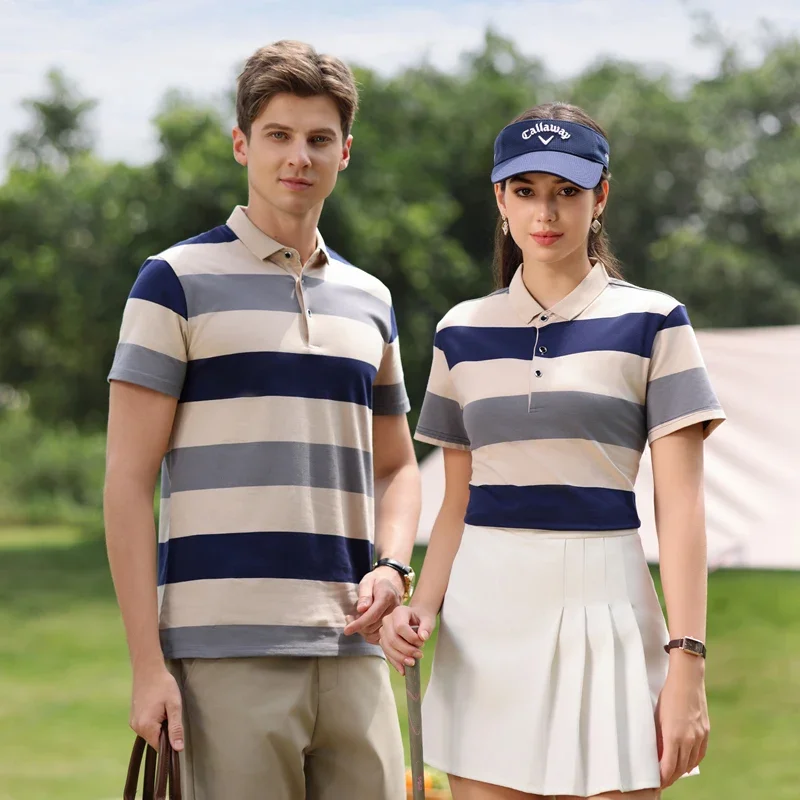 New Summer Men Classic Striped Polo Mens Cotton Short-Sleeved Embroidered Business Casual Hot Polo Shirt Male Dropshipping