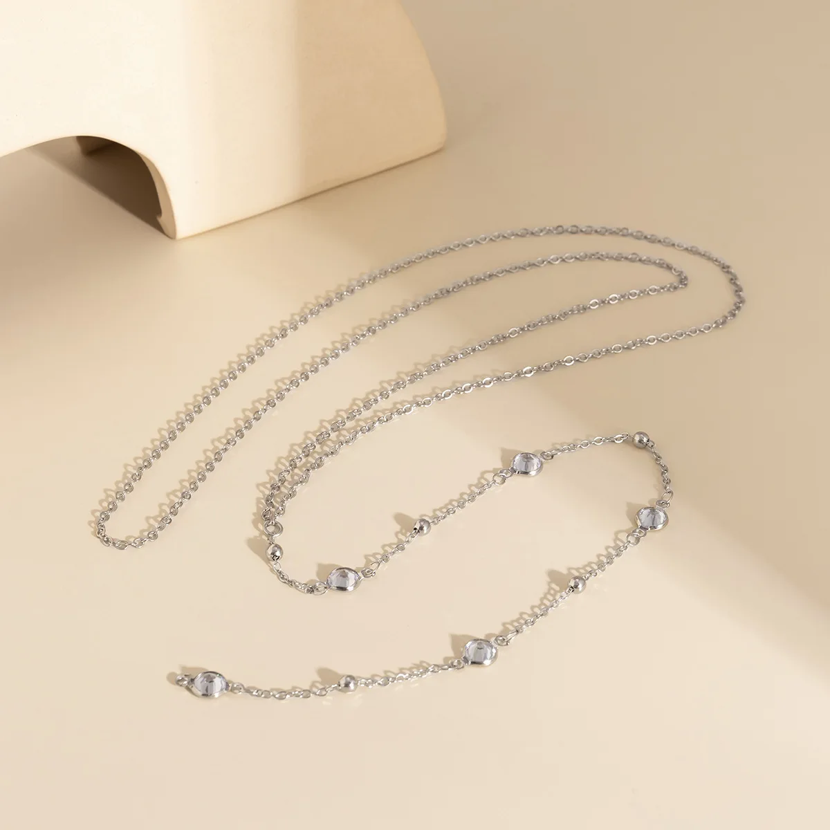 لامعة الراين عودة الصدر سلسلة قلادة للنساء مثير شرابة تسخير بيكيني الصدر سلسلة مجوهرات للجسم Mujer اكسسوارات #5