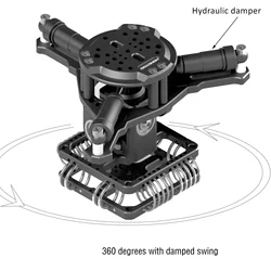 HONGTOO ammortizzatore a 3 assi ammortizzatore a testa oscillante a 360 gradi isolatore di vibrazioni per videocamera