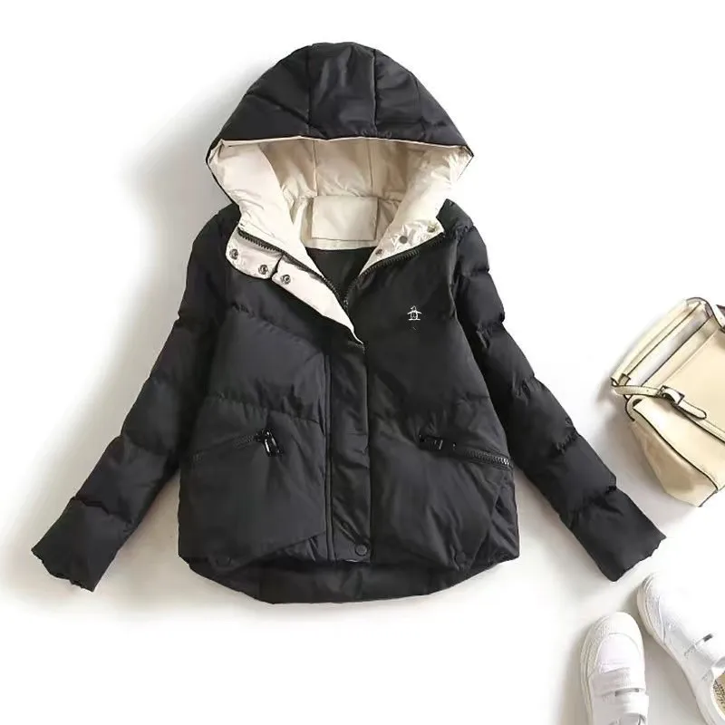 

High quality Women's Golf Coat Winter Fashion hooded Down Cotton Thicken Keep Warm Windbreak Jacket Ladies Golf Clothing 골프웨어여성