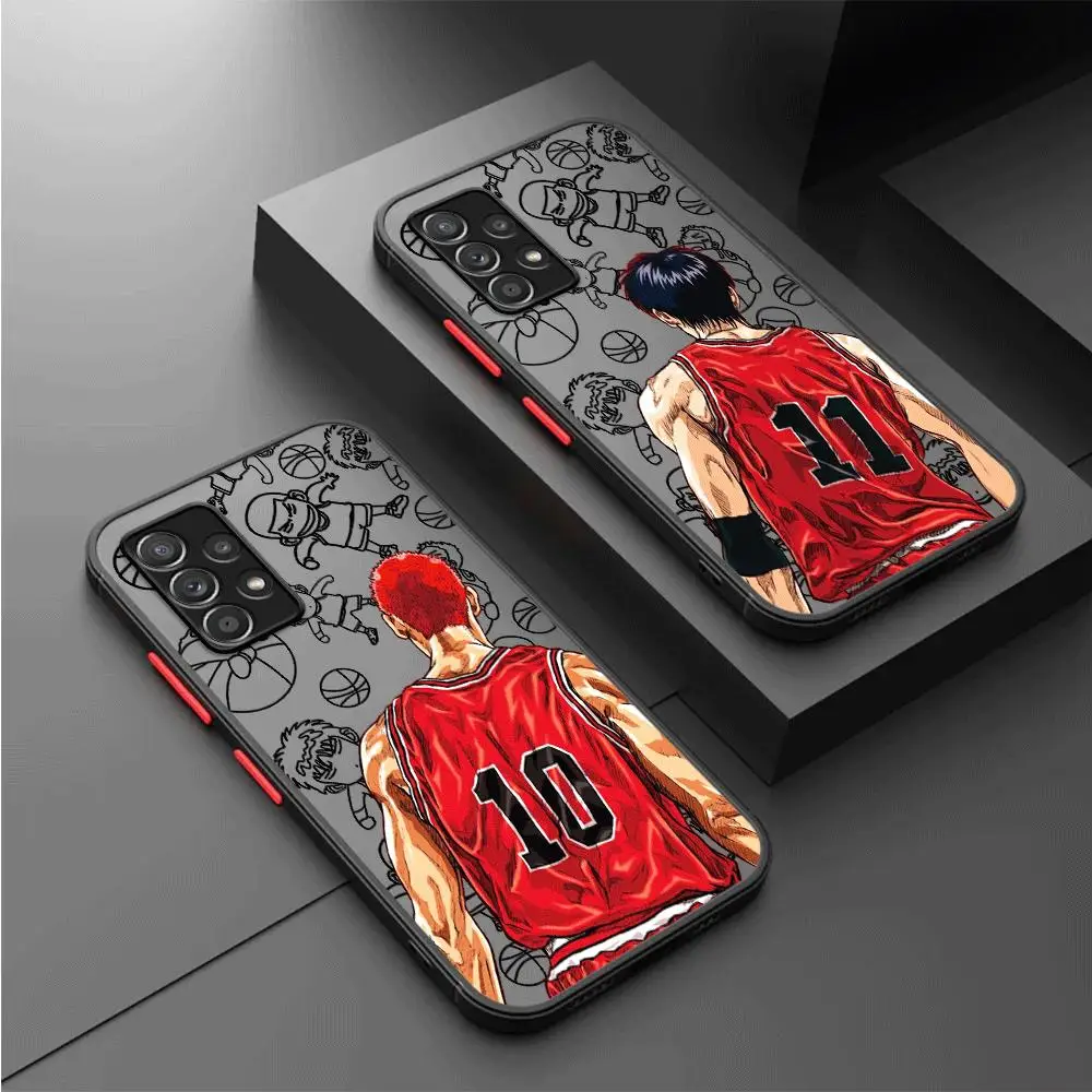 Cute Cartoon Slam Dunk Phone Case for Samsung Galaxy A52 A72 A12 A13 A21s A22 A23 A24 A33 A34 A51 A53 A54 A70 A72 A73 5G Cover