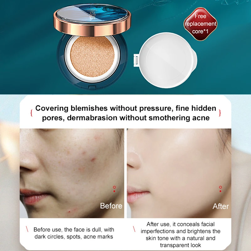 Luchtkussen BB Cream Waterdicht en zweetbestendig Niet gemakkelijk af te nemen Make-up Vloeibare foundation Natuurlijke concealer Licht en volgzaam
